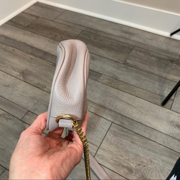 G. I. L. I. Italian Purple Gray Pebbled Leather Crossbody Bag - Picture 9 of 12